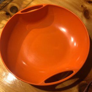 Vintage Melamine Serving Orange  Bowl Heavy Duty